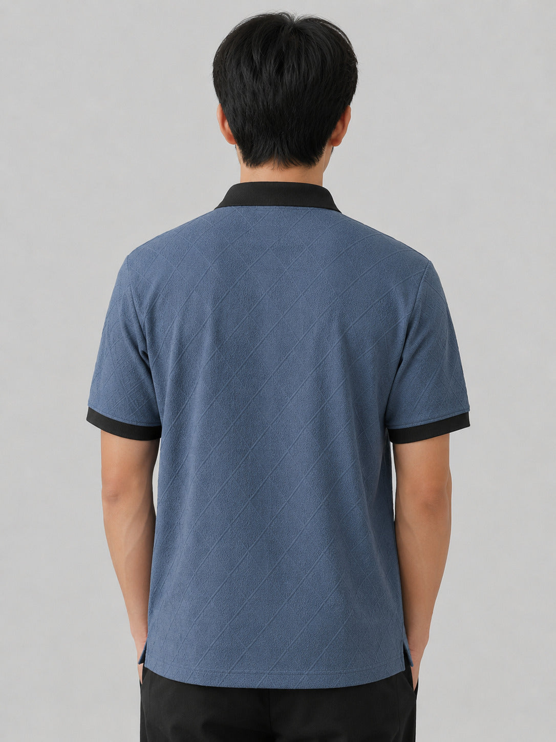 Zipper_Diamond_Blue/Black_Polo