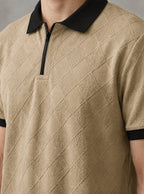 Zipper_diamond_Beige/Black